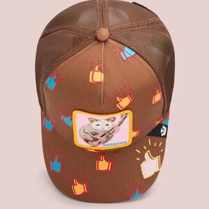 Goorin Bros Brown Trucker Limited Edition Friday Drop with Possum Patch NWT